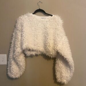 White Fuzzy Sweater